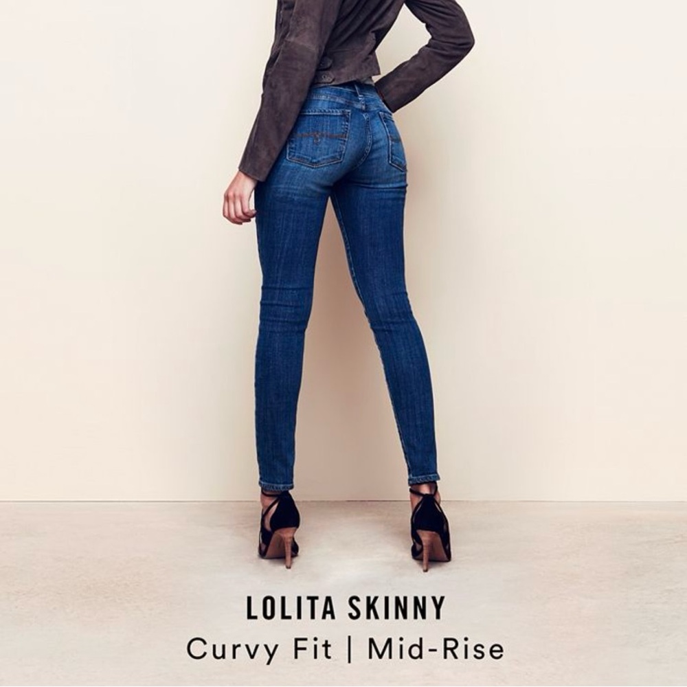 Lucky Jeans Lolita Skinny Medium Wash Denim Fitted Curvy Mid-Rise 25 0 Ankle